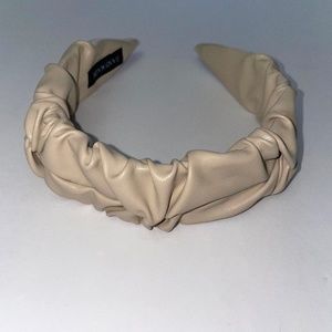 1 Pcs PU Leather Pleated Headband, Fashion Hairband for Woman Non Slip